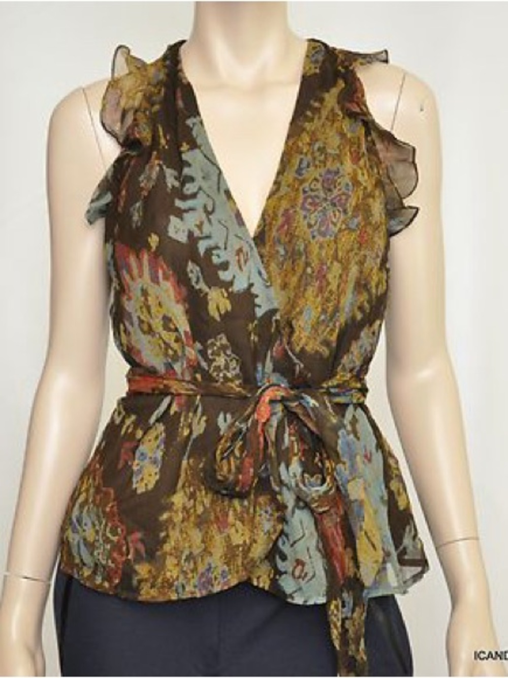 Ralph Lauren Wrap Around Silk Blouse